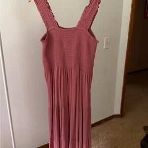 Aerie At The Barre Smocked Midi Dress